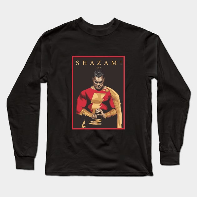 SHAZAM ! Long Sleeve T-Shirt by Kukuh_handal